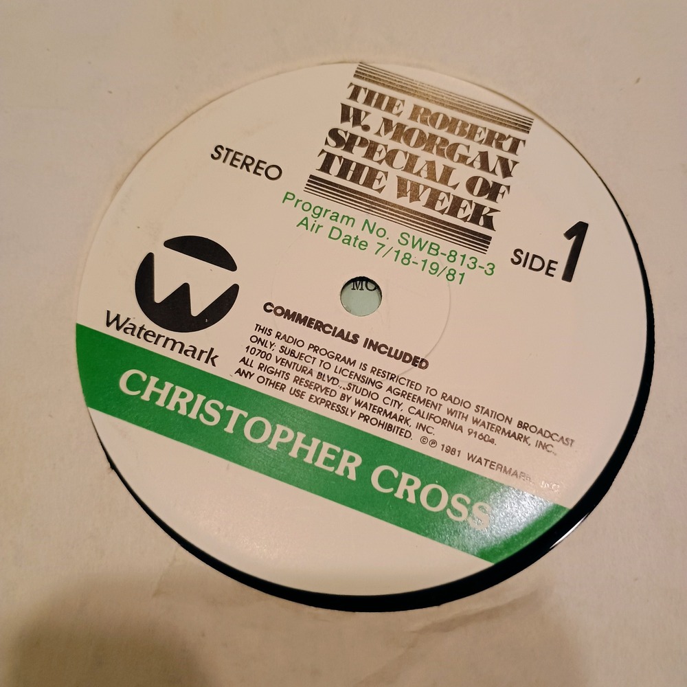 Christopher Cross Robert W Morgan Special of the Week Radio Show Vinyl LP 1981
